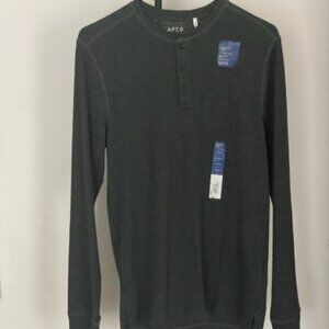 Apt. 9 Men’s Long Sleeve Slub Henley Shirt Size Small | NWT MSRP $24